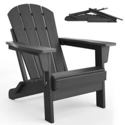 GustoWave Folding Adirondack Chair, HDPE All-Weather Adirondack Chair, Foldable Chair, Weatherproof Adirondack Chairs For Outside -VIDAXL Sale Store GUEST d5b9bbae a551 4c38 9dfb 55963c6909cf