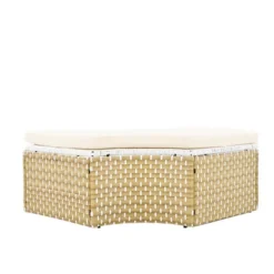 Round Outdoor Patio Sectional Sofa Set Rattan Daybed Two-Tone Weave Sunbed With Retractable Canopy, 4A -ModernLuxe -VIDAXL Sale Store GUEST d5c41408 5d1d 4c61 9aee 3254975062c8