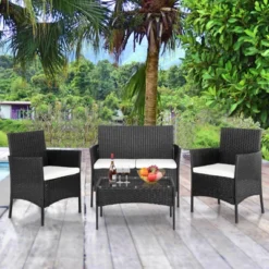 Karl Home 4-Piece Wicker Patio Conversation Set With White Cushions 15 Karl Home 4-Piece Wicker Patio Conversation Set With White Cushions -VIDAXL Sale Store GUEST d63d28fc 1294 42c5 8d65 f093f4cfd9df