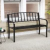 Tangkula 50 Inches Garden Bench W/ Slatted Backrest & Curved Armrests For Porch -VIDAXL Sale Store GUEST d6f75c76 e1b1 49fa a9ac 2021ab4a618b