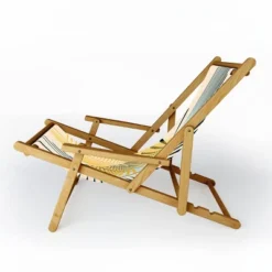 Mirimo Two Palm Leaves Yellow Sling Chair - Yellow - Deny Designs