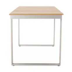 Otero 6pc Outdoor Aluminum Dining Set - Natural/Gray/Silver - Christopher Knight Home -VIDAXL Sale Store GUEST d9e22145 25a1 4279 a6a9 47eaeee363bb