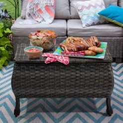 UPTIOT Rectangular Wicker Outdoor Coffee Table Brown -VIDAXL Sale Store GUEST da5d5972 4278 4cb0 bc35 09ae47d15965