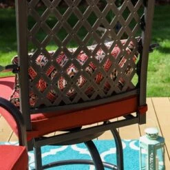 5pc Outdoor Set With Swivel Stools & Cushions & Square Metal Table - Captiva Designs -VIDAXL Sale Store GUEST dae3fe68 0fbc 457b 92b7 85a73386cded