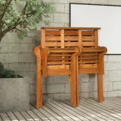 Costway 49'' Outdoor Folding Bench Eucalyptus Wood Backrest Armrest Patio Garden -VIDAXL Sale Store GUEST dc21f6d6 1554 4e83 b17a f8a7484dfe34