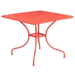 Flash Furniture Oia Commercial Grade 35.5" Square Indoor-Outdoor Steel Patio Table With Umbrella Hole -VIDAXL Sale Store GUEST de62f847 24a8 4511 a784 ae1a1aed2f82