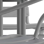 Flash Furniture Lila 31.5'' Round Glass Metal Table With 4 Metal Aluminum Slat Stack Chairs 2 Flash Furniture Lila 31.5'' Round Glass Metal Table With 4 Metal Aluminum Slat Stack Chairs - Image 2