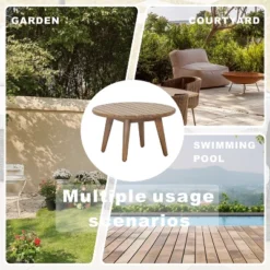 Moda Furnishings Acacia Wood Patio Outdoor Side Table -VIDAXL Sale Store GUEST e115d428 2316 4056 af12 71e81a3aff41