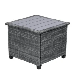 8pc Wicker Patio Conversation Set With Cushions - Gray - GODEER -VIDAXL Sale Store GUEST e1dc3742 cecb 4a66 b578 b12fc2a05ff8