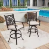 Captiva Designs 3pc Cast Aluminum Outdoor Patio Dining Set With Bar Stools Brown -VIDAXL Sale Store GUEST e1dd07f8 2664 4c17 814b 861fe73d5bd1