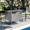 Costway Patio Rattan Wicker Bar Height Counter Table Storage Shelf Rail Garden Mix Gray -VIDAXL Sale Store GUEST e2ba12c9 f256 4e2e 9384 720acb906ad2