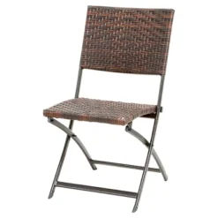 El Paso Set Of 2 Wicker Patio Folding Chairs: Weather-Resistant, UV-Protected - Christopher Knight Home -VIDAXL Sale Store GUEST e4c999ac f012 4178 9b6f 213eeff4e599