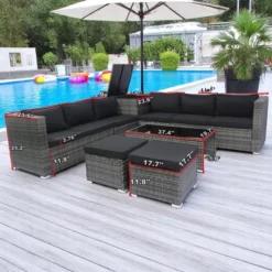 Mshliw 8-Piece Patio Sectional Wicker Rattan Sofa Set With Storage Box, Wicker & Cushions, Outdoor Furniture For Garden, Balcony, Or Backyard -VIDAXL Sale Store GUEST e764af57 aa49 4f9a a08c fd4f597cc868