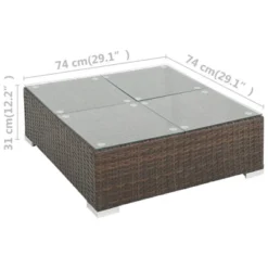 VidaXL Outdoor Patio Lounge Set- 7 Piece, Brown Poly Rattan, Weather-Resistant, Easy Maintenance, Comfortable- Includes 4 Sofas, Table, 2 Ottomans -VIDAXL Sale Store GUEST e892c8bd 1c98 4c56 8a11 bf011d5572c5