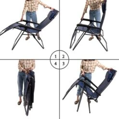 Timber Ridge FC-630-68080 Zero Gravity Locking Outdoor Patio Sun Lounger Recliner Lounge Chair With Cupholder, Blue -VIDAXL Sale Store GUEST e91dc1a8 7ab1 4b4e 9d15 8fd68de166e8