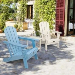 VINGLI HDPE Outdoor Side Table, Waterproof 2-Tier Patio Side Table End Tables For Patio Deck Porch Backyard Pool