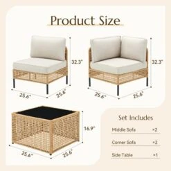 Buenhomino Patio Furniture Set – Outdoor Sectional Wicker Sofa With Cushions, All-Weather PE Rattan Conversation Set For Garden, Balcony & Poolside -VIDAXL Sale Store GUEST ec585308 4874 4994 bd42 efba39fc6c2a