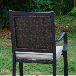 5pc Patio Dining Set With Steel Table & Rattan Chairs - Captiva Designs -VIDAXL Sale Store GUEST ece27cc5 f5ca 4325 98fc c6a0c74b6f3d