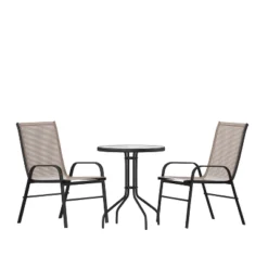 Flash Furniture 3 Piece Outdoor Patio Dining Set - Tempered Glass Patio Table, 2 Flex Comfort Stack Chairs 21 Flash Furniture 3 Piece Outdoor Patio Dining Set - Tempered Glass Patio Table, 2 Flex Comfort Stack Chairs -VIDAXL Sale Store GUEST edbe3bfb cd31 433a 9629 9e08a75ecd87