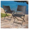 El Paso Set Of 2 Wicker Patio Folding Chairs: Weather-Resistant, UV-Protected - Christopher Knight Home -VIDAXL Sale Store GUEST ee522915 ab61 43f9 9b20 03f434e79060
