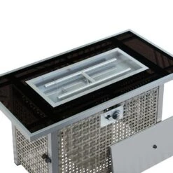 43" Propane Gas Fire Pit Table Patio Dining Table Patio Coffee Table 60000 BTU Rectangular Open Weave Wicker Fire Pit, Orange/Gray-ModernLuxe -VIDAXL Sale Store GUEST eff34ae8 4cf6 42ad 81c8 cfd6287b365d