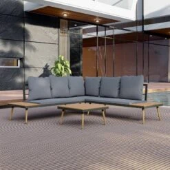 Stellar 4pc Outdoor Aluminum Sectional Set With Tables & Cushions - DUKAP -VIDAXL Sale Store GUEST f00b8f73 fd71 4752 be32 64232b81e3c9