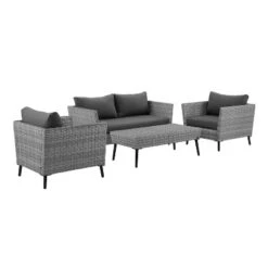 Richland 4pc Outdoor Wicker Conversation Set - Charcoal - Crosley 9 Richland 4pc Outdoor Wicker Conversation Set - Charcoal - Crosley -VIDAXL Sale Store GUEST f020747b aa03 4594 94f4 5ecc7d83b0b6