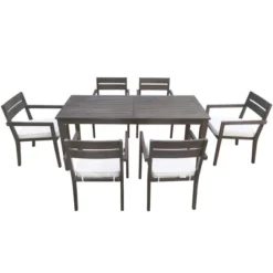 7-Piece Outdoor Dining Set, All-Weather Patio Furniture Set With Dining Table And Chairs, Acacia Wood Frame - ModernLuxe 17 7-Piece Outdoor Dining Set, All-Weather Patio Furniture Set With Dining Table And Chairs, Acacia Wood Frame - ModernLuxe -VIDAXL Sale Store GUEST f041f87c f5c0 4557 ac83 fe0b5dfed944