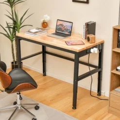 Costway 48" Adjustable Work Bench Heavy-Duty Steel Frame Worktable With Power Outlets -VIDAXL Sale Store GUEST f17f0228 2d70 4177 97a0 a7c81d7b7529