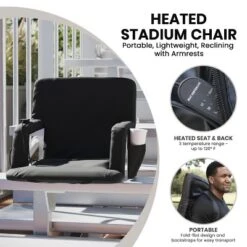 Flash Furniture Malta Portable Heated Reclining Stadium Chair With Armrests, Heated Padded Back & Heated Seat With Dual Storage Pockets And Backpack Straps -VIDAXL Sale Store GUEST f229c872 ad95 4eb4 976c 59f970b72b3a