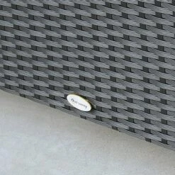 OUTSUNNY Ousunny Patio Furniture, Wicker Coffee Table, Hand-Woven PE Rattan Side Table With A Tempered Glass Top, 33.5" X 19.75", Black -VIDAXL Sale Store GUEST f263f62f a43a 4a00 868c b2f0f20500be