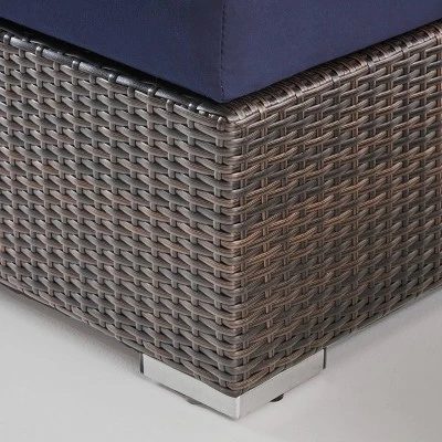 10pc Santa Rosa Wicker Patio Seating Sectional Set With Sunbrella Cushions Brown - Christopher Knight Home 2 10pc Santa Rosa Wicker Patio Seating Sectional Set With Sunbrella Cushions Brown - Christopher Knight Home - Image 2