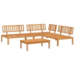 VidaXL Patio Pallet Sofa Set - 4 Piece Outdoor Conversation Set, Solid Acacia Wood, Brown, Modular Design For Garden, Patio, Terrace -VIDAXL Sale Store GUEST f346e239 9914 439f b9a1 cc346cbadca1