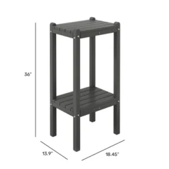 WestinTrends Malibu 36" All Weather HDPE Outdoor Patio Two Shelf Side Table -VIDAXL Sale Store GUEST f43e20a8 806c 4621 975e 6c54609fdd54