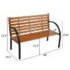 Karl Home|48 In. Metal And Wood Outdoor Bench -VIDAXL Sale Store GUEST f4553f32 4c66 43a1 bdde abccccdb5a11