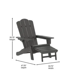 Emma And Oliver Adirondack Chair With Cup Holder And Pull Out Ottoman, All-Weather HDPE Indoor/Outdoor Lounge Chair -VIDAXL Sale Store GUEST f5193d64 21bf 436b b300 7018ecca60bc