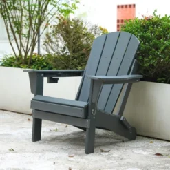 Akoasm Composite Foldable Wood Texture Adirondack Chair With Dual Cup Holder-Gray 21 Akoasm Composite Foldable Wood Texture Adirondack Chair With Dual Cup Holder-Gray -VIDAXL Sale Store GUEST f56fbb10 0e5d 4119 b916 441645e6c477
