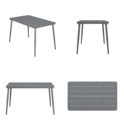Novogratz April Steel Rectangular Indoor/Outdoor Dining Table -VIDAXL Sale Store GUEST f57cfe5d fe5a 4a28 b0a5 7a847c200d7d