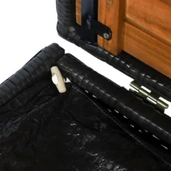 Outsunny Outdoor Storage Bench Wicker Deck Boxes With Wooden Seat, Gas Spring, Rattan Container Bin With Lip, Ideal For Storing Tools, Accessories And Toys -VIDAXL Sale Store GUEST f601288f ca9e 4aff a51c e044b59f2fd7