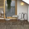 Outsunny 3 Piece Patio Bistro Set, Metal Folding Chairs, Foldable Outdoor Dining Table, Stone Mosaic Pattern For Decor, Poolside, Porch, Coffee -VIDAXL Sale Store GUEST f60cc73e 606f 4702 ac32 07f838114c47