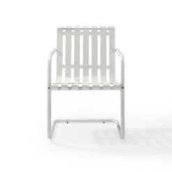 2pk Gracie Outdoor Metal Chair White - Crosley