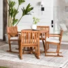 Saracina Home 5pc Modern Slatted Acacia Outdoor Dining Set With Round Table -VIDAXL Sale Store GUEST f672d288 ff00 41ad a64f 6c679f3bc4b6
