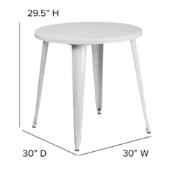 Flash Furniture Commercial Grade 30" Round Metal Indoor-Outdoor Table 19 Flash Furniture Commercial Grade 30" Round Metal Indoor-Outdoor Table -VIDAXL Sale Store GUEST f695f221 c7ab 444b bee7 e980a0281911