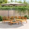 VidaXL Patio Pallet Sofa Set - 4 Piece Outdoor Conversation Set, Solid Acacia Wood, Brown, Modular Design For Garden, Patio, Terrace -VIDAXL Sale Store GUEST f70c7886 cab1 4035 be48 f6a13e53f6cf