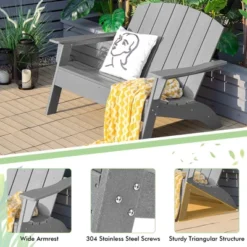 Costway Patio Adirondack Chair Loveseat Bench HDPE Weather Resistant Deck Grey 11 Costway Patio Adirondack Chair Loveseat Bench HDPE Weather Resistant Deck Grey -VIDAXL Sale Store GUEST f7c4a15e 7a72 437d 99be a29555b3cd0d