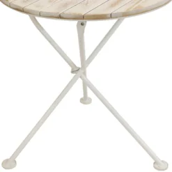 Sunnydaze Decor Sunnydaze Indoor/Outdoor French Country Chestnut Wood Folding Round Bistro Table - 28"- White -VIDAXL Sale Store GUEST f7d534dc cc0b 4909 9e4b c8ab84b7e12c