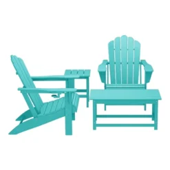 WestinTrends Highland 4-Piece Adirondack Chairs With Cup Holders And Table Set -VIDAXL Sale Store GUEST f8f12ef3 0c3f 496d 8029 6551884c6a4f
