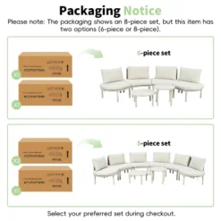 YOOCOZZ PE Wicker Rattan 6-Piece Patio Sectional Sofa With 2 High-Low Coffee Tables Having Tempered Glass 16 YOOCOZZ PE Wicker Rattan 6-Piece Patio Sectional Sofa With 2 High-Low Coffee Tables Having Tempered Glass -VIDAXL Sale Store GUEST fa0fb8ea 7ad9 4e19 8433 4b21c18f5e3c