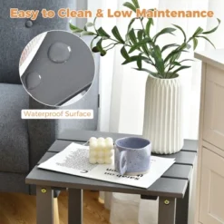 Costway 2PCS Patio Adirondack Chair Side Table Set Solid Wood Garden Deck Grey -VIDAXL Sale Store GUEST faf7c960 3ca7 4999 b1d6 6f716b98065d