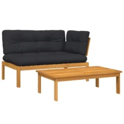 VidaXL 2 Piece Patio Pallet Sofa Set With Cushions - Solid Wood Acacia - Modular Design For Garden, Patio, Terrace - Black Cushions 21 VidaXL 2 Piece Patio Pallet Sofa Set With Cushions - Solid Wood Acacia - Modular Design For Garden, Patio, Terrace - Black Cushions -VIDAXL Sale Store GUEST fbd0f04e 41f2 4118 ae0d 0df2bbd51e1d